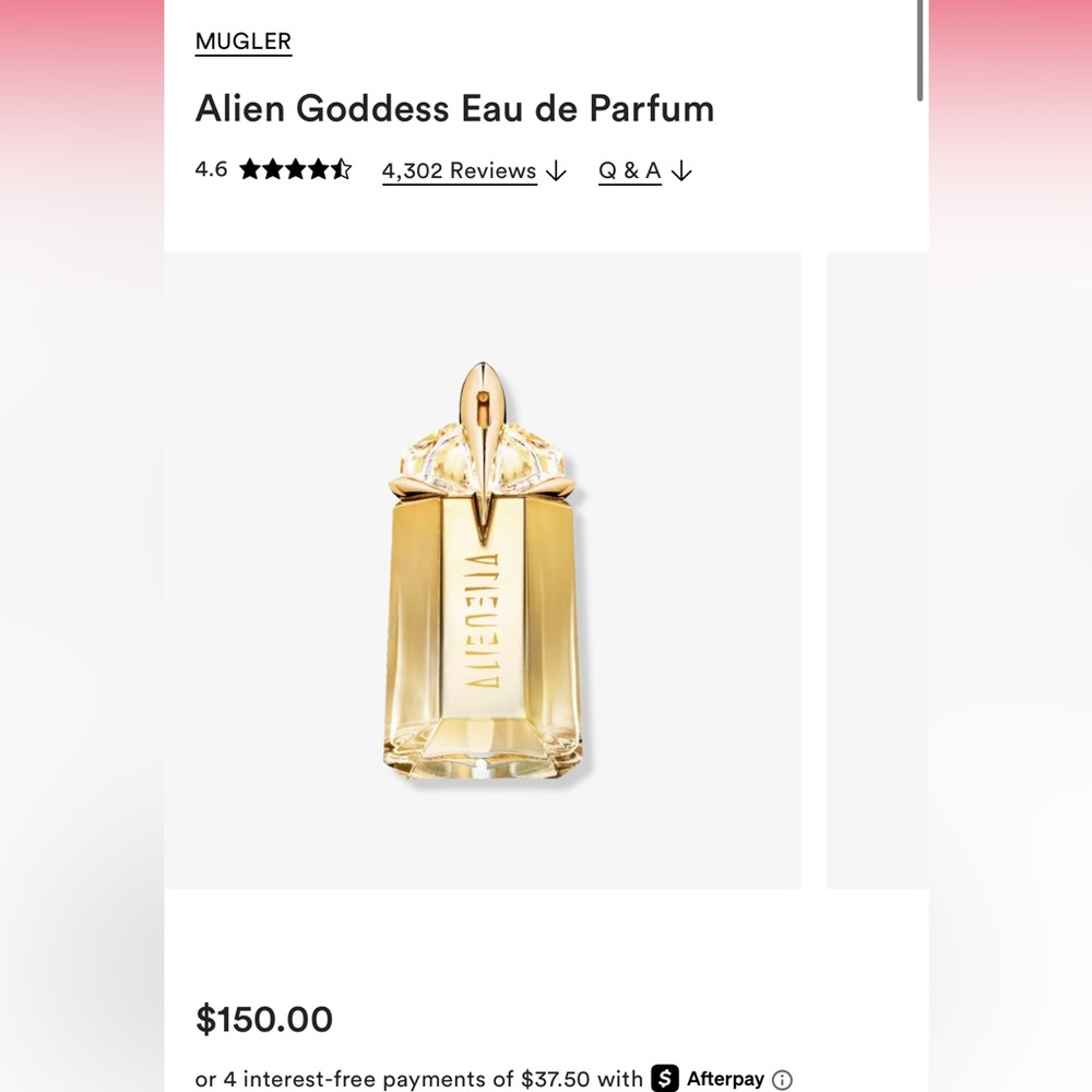 Mugler Alien Goddess Gold Perfume